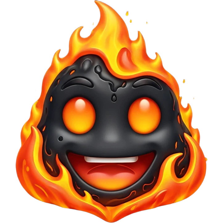create an emoji of a little lava flow emoji