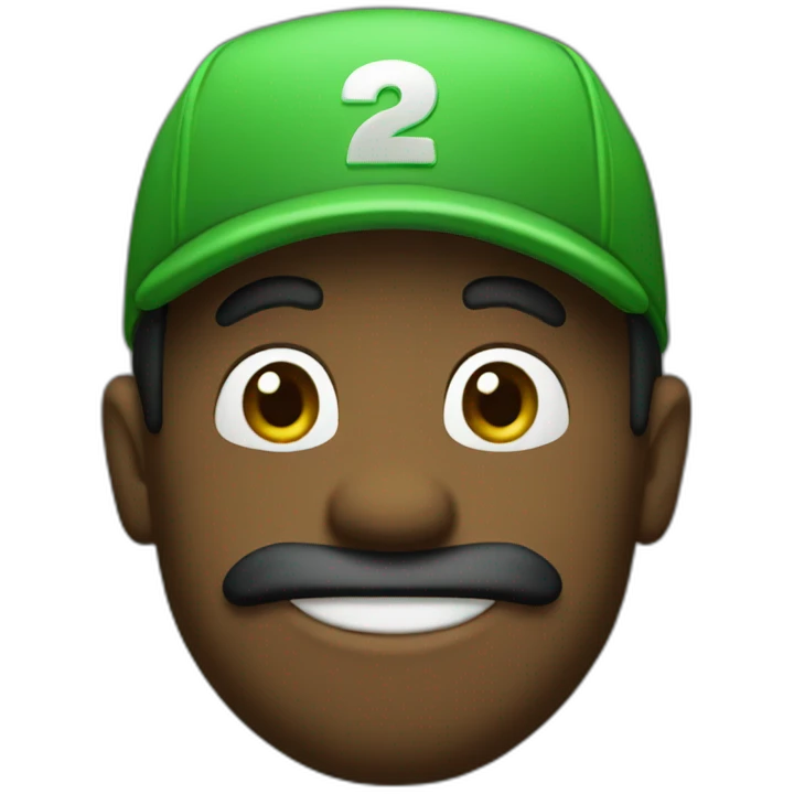 Black Luigi emoji