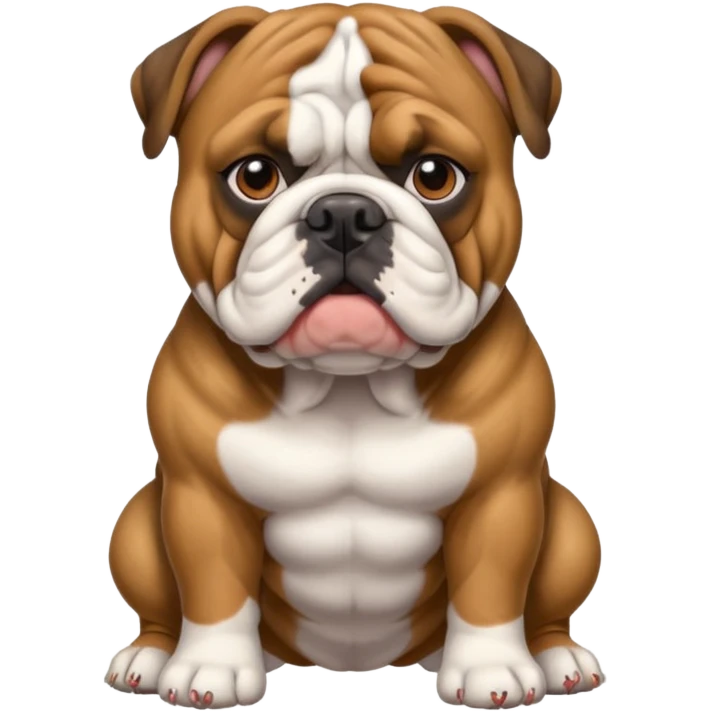 Brindle English bulldog emoji