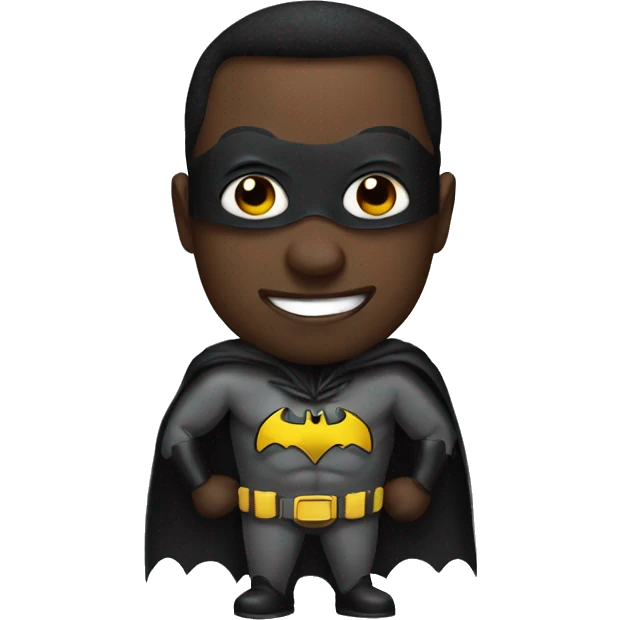 Kenyan man dressed as batman emoji