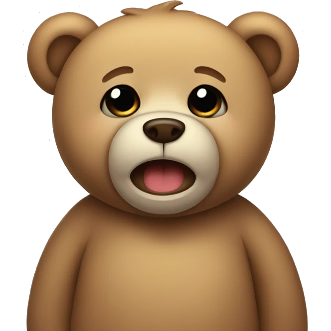 Cute teddy bear crying  emoji