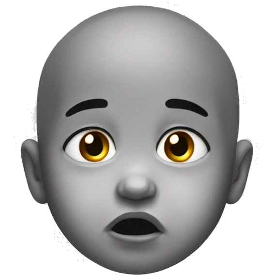 Crying baby with tears emoji