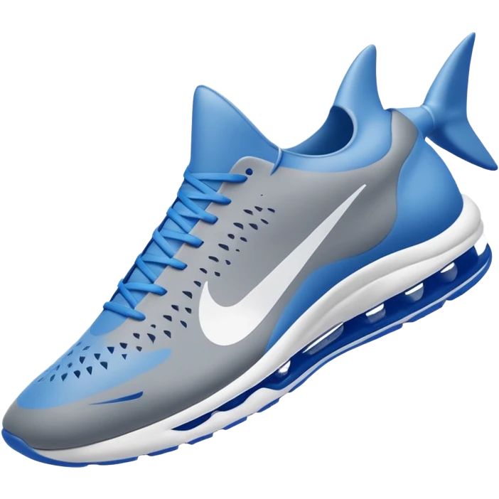 Shark with blue sport nike shoes emoji