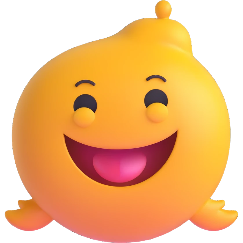 stomach with a happy face, playful look emoji