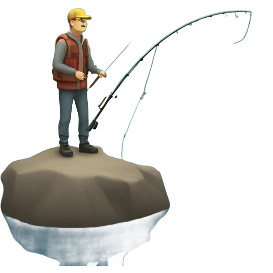Fishing in lake emoji