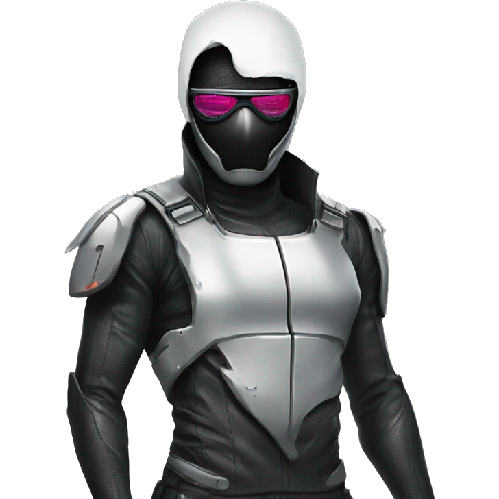 masked cyber punk with porsche emoji