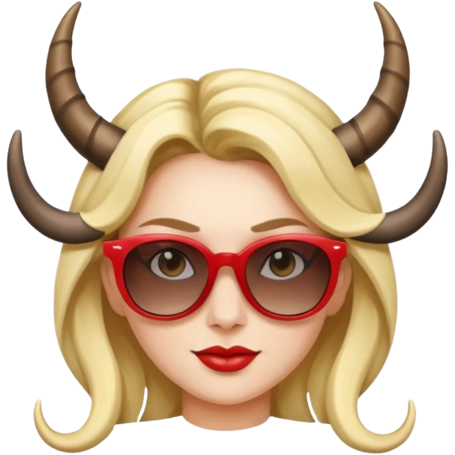 woman with horns and sunglasses emoji
