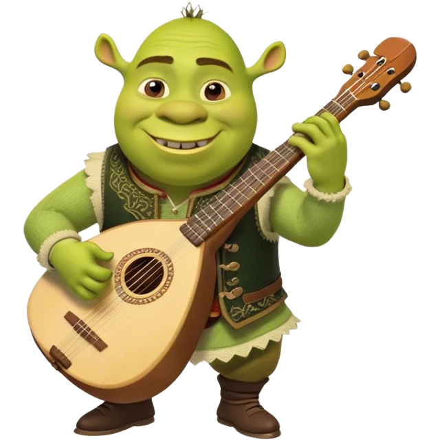 Shrek playing balalaika emoji