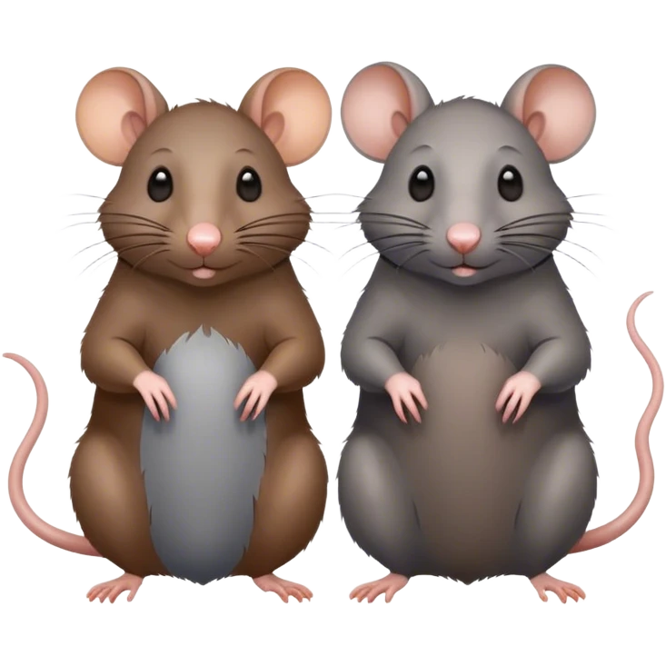 two rats painting together  emoji