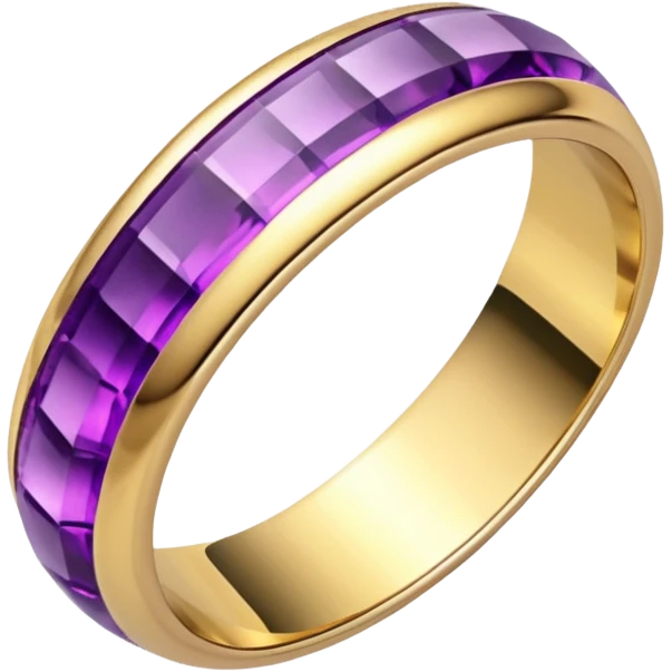 create a wedding ring emoji but with a purple crystal emoji