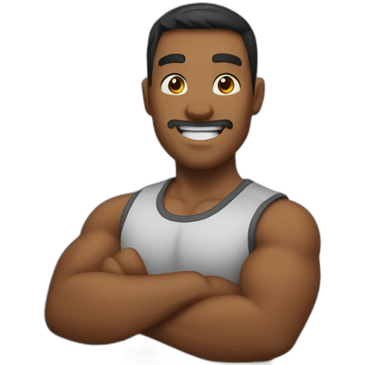 strong man saying ok emoji