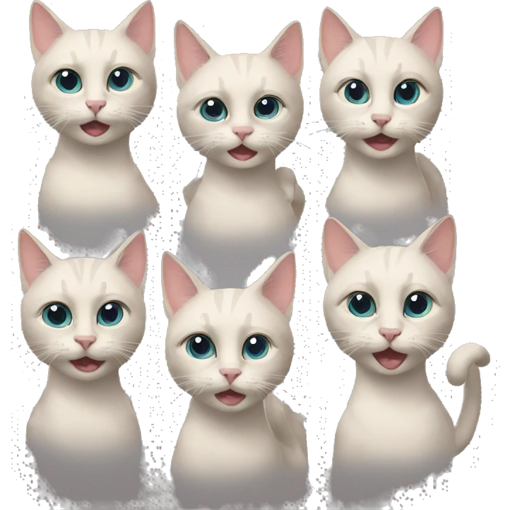 five cats  emoji