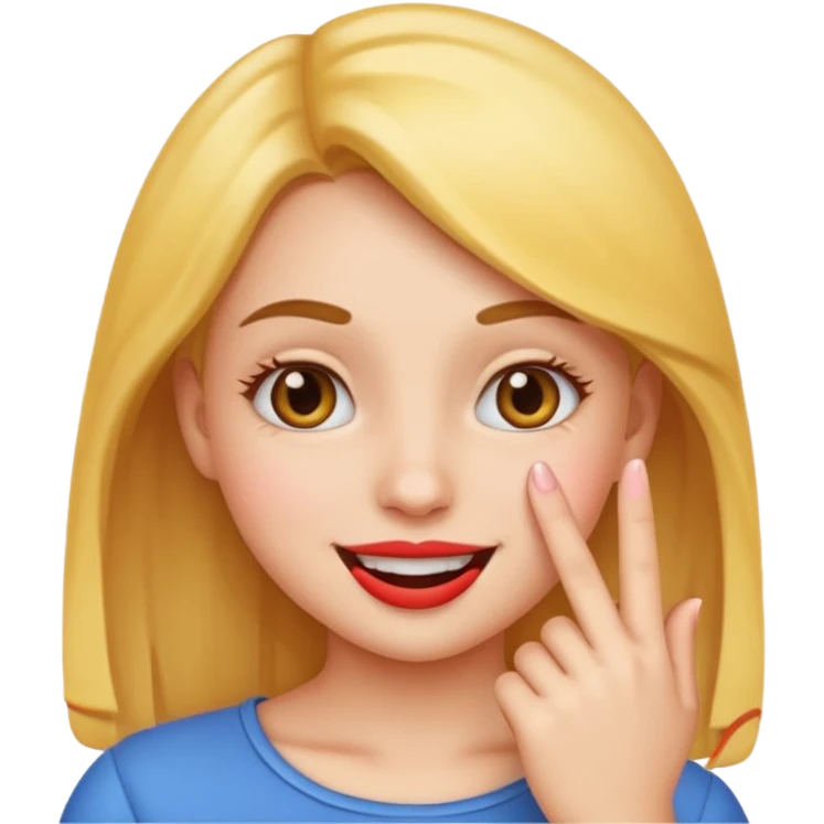 Finger to lip girl emoji emoji