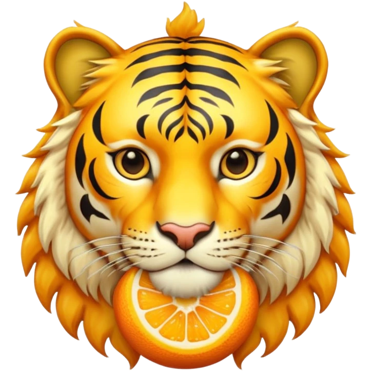 Gold tiger holding a sun ☀️🐯 emoji