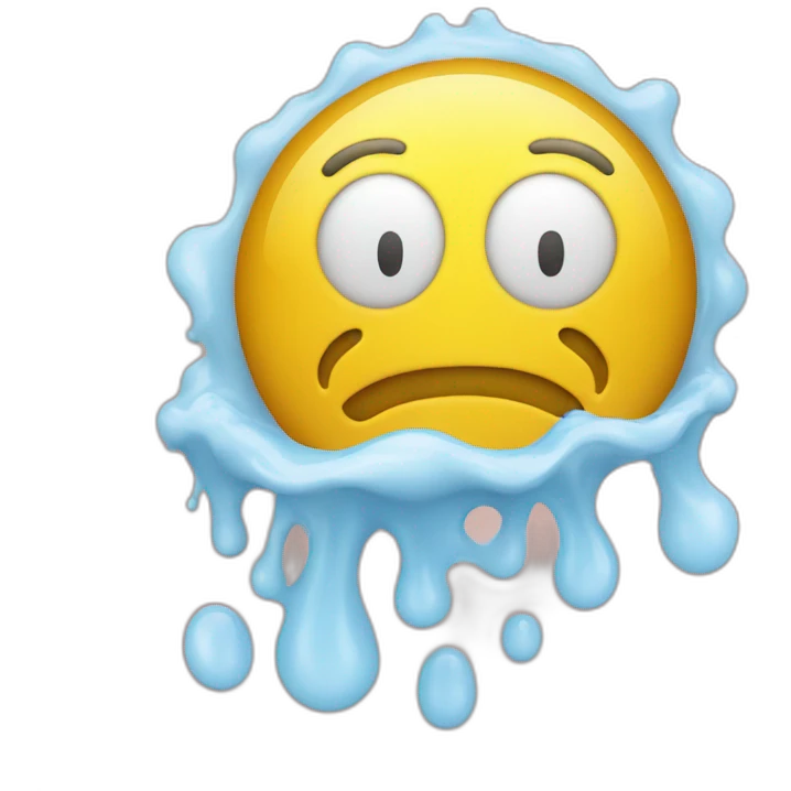 white gooey fluid with smiley face emoji