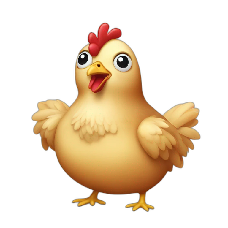 Chicken surpris emoji