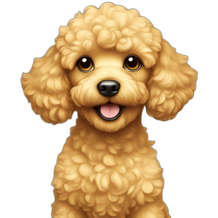 yellow puppy toy poodle emoji