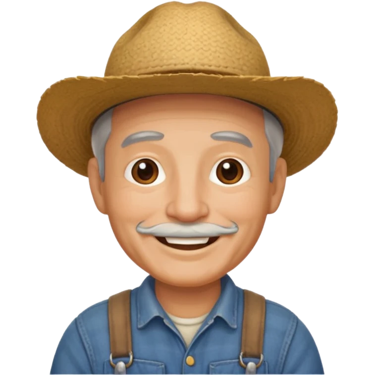 papa con ropa de granjero like señor emoji