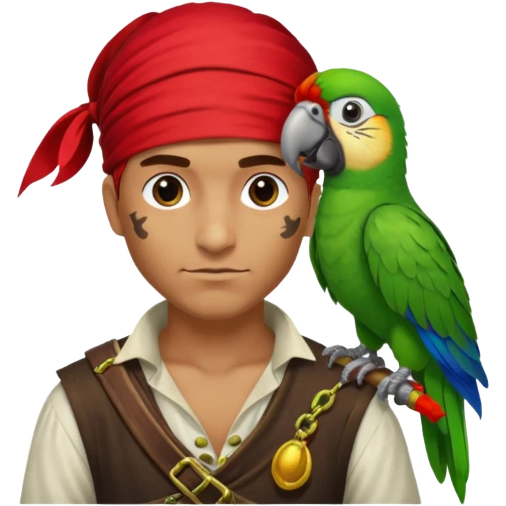 pirate and parrot emoji