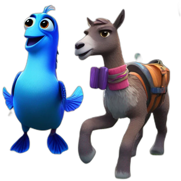 finding dory with fortnite llama emoji
