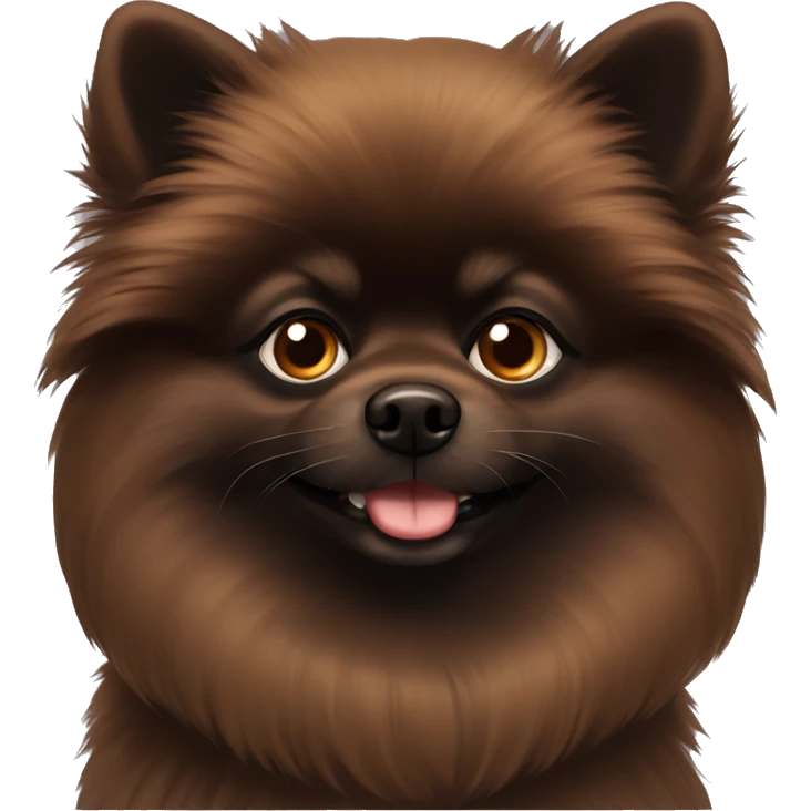 Dark Brown Pomeranian emoji