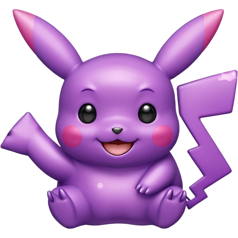 glitter purple pikachu emoji