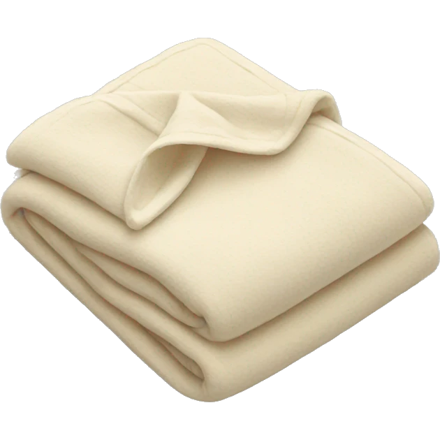 Cream colored blanket folded emoji