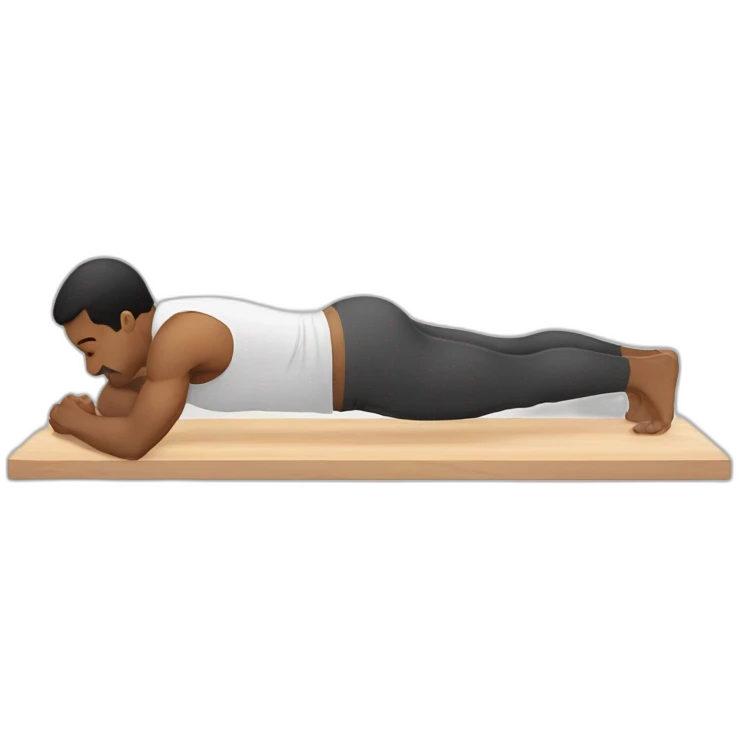 Man doing planks emoji