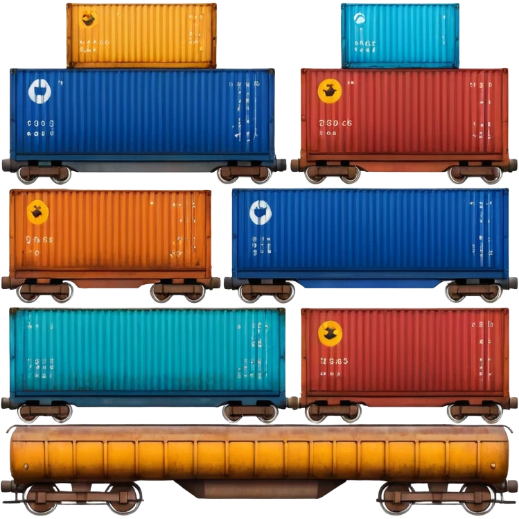 containers on a train emoji