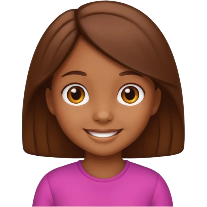 Cute girl kid emoji brown emoji