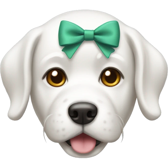 a white bow dog emoji