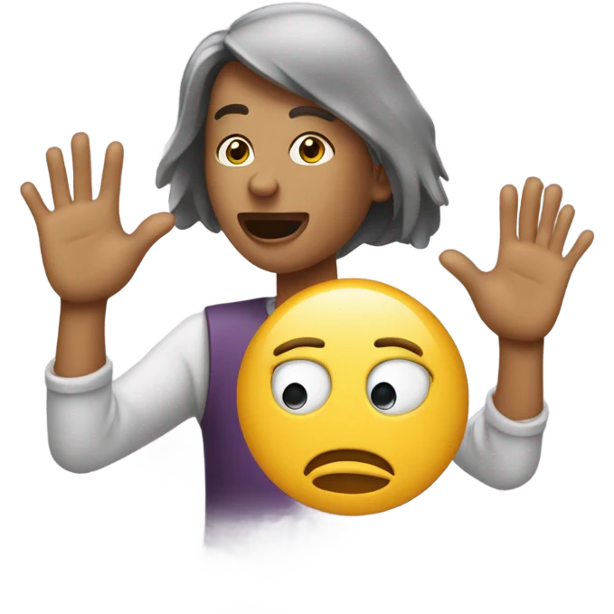 Personnage qui tend la main emoji