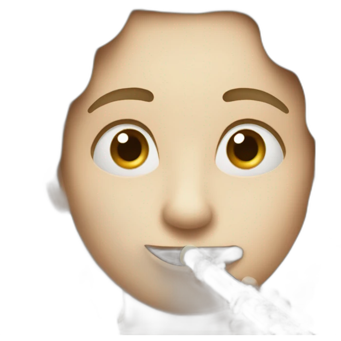 Playing two flutes with the nostrils emoji