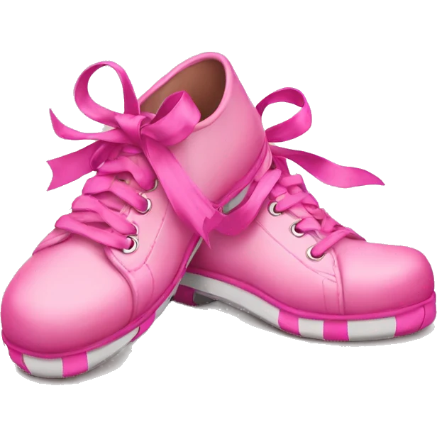 Pink shoes with ribbons emoji