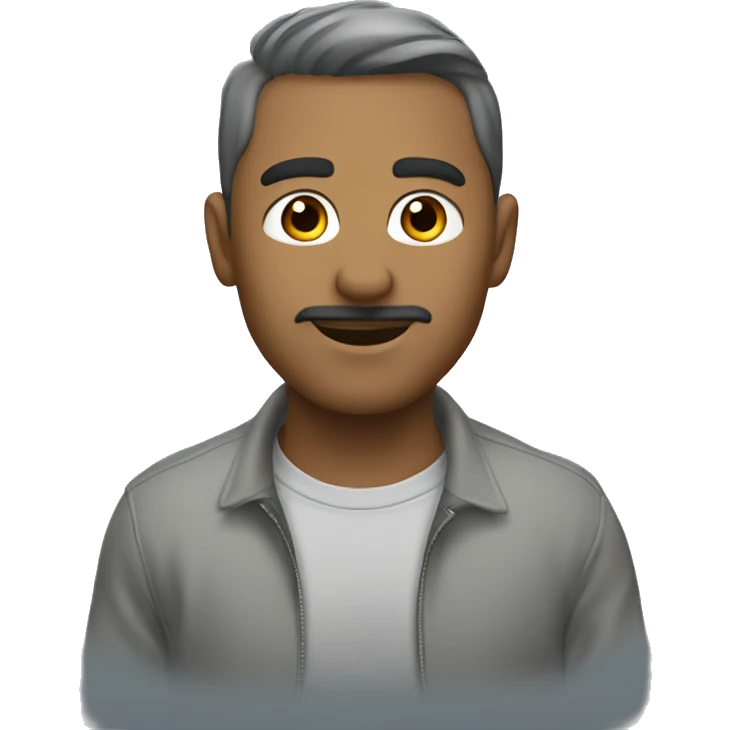 Серый кот Менкур  emoji