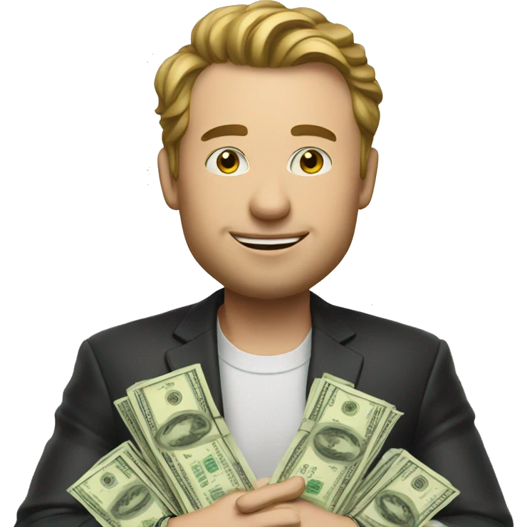 Elone musk with money emoji