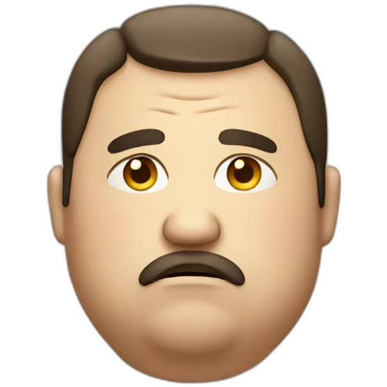 sad fat man emoji