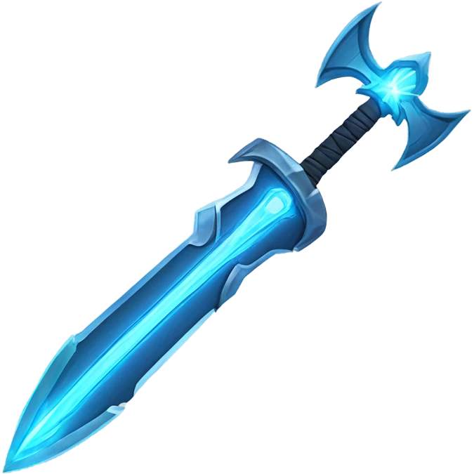 space multiblade sword-with-blue-ray-blade emoji