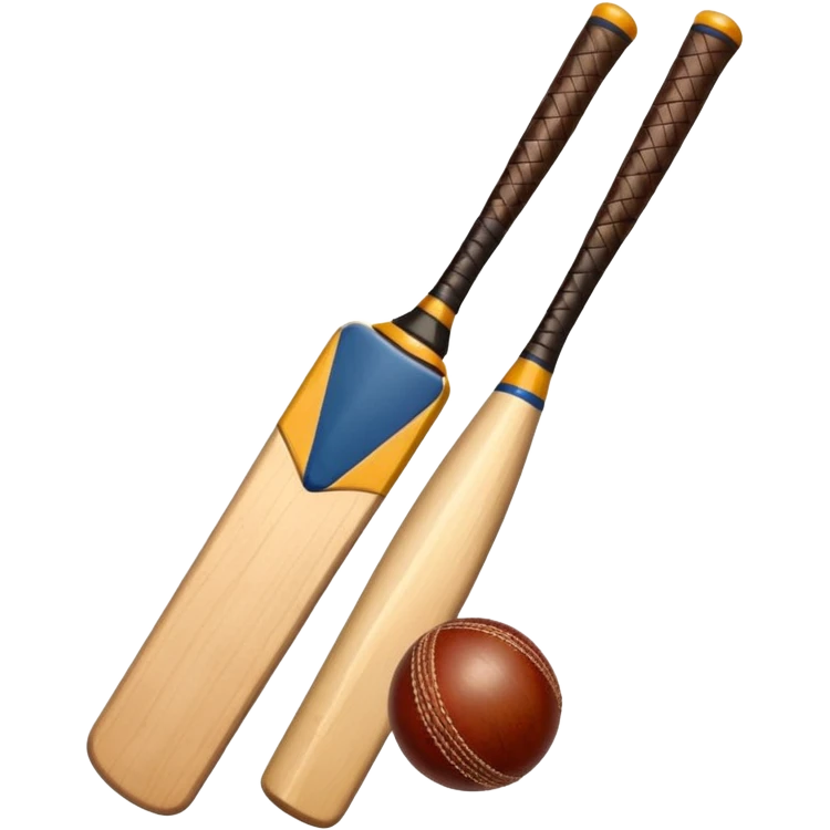 Only Cricket bat and ball emoji