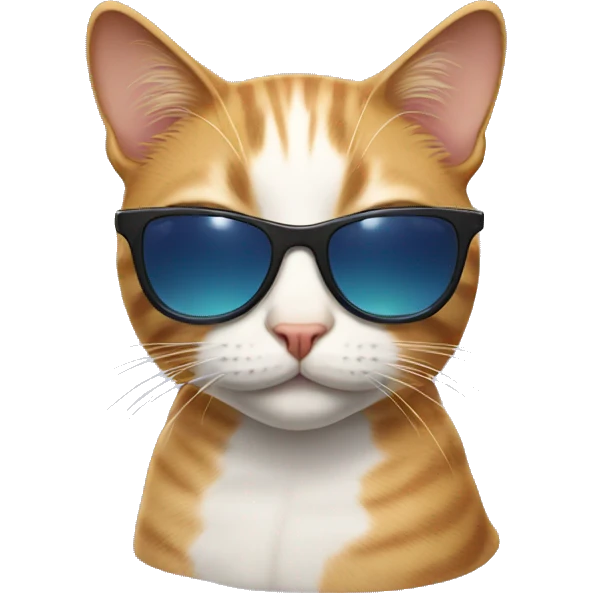 Cat with sunglasses emoji