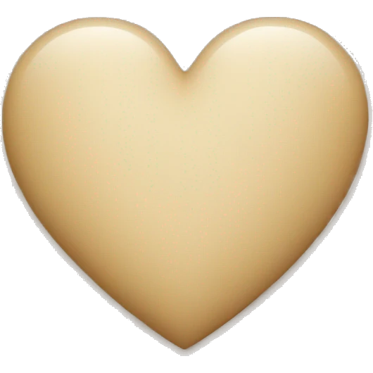 Beige heart  emoji