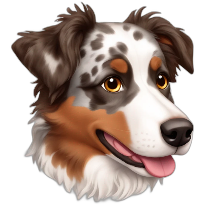 red brown merle australian shepherd emoji