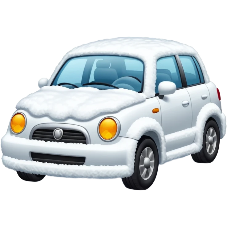 car covered in more snow emoji