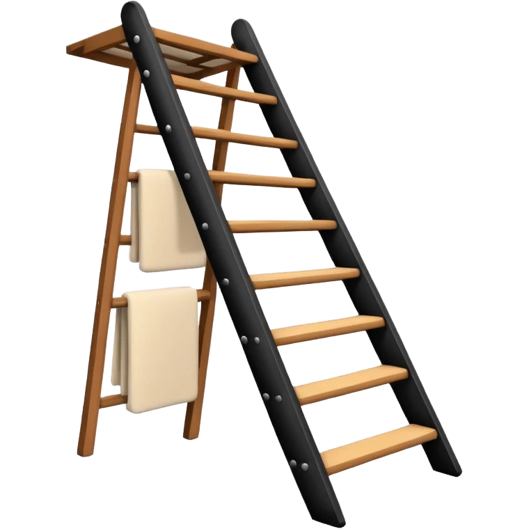 Simple wooden frame, vertical ladder, basic mattresses, often in children's homes or military barracks. emoji