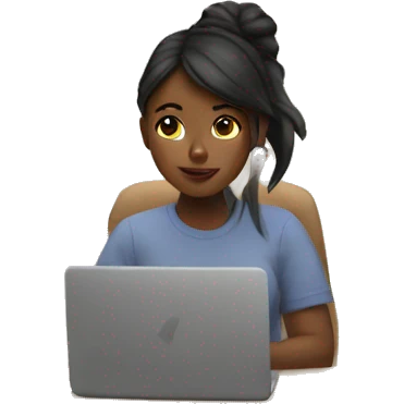 Girl Working from home emoji