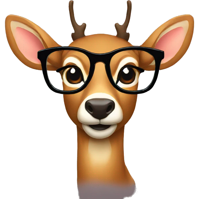 Deer with glasses emoji