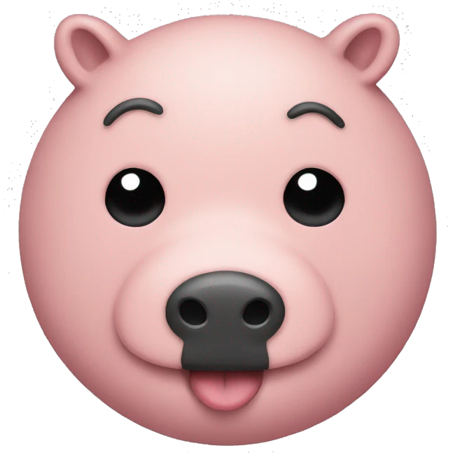 smiley with fat hog emoji