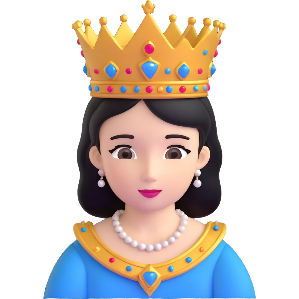 royal princess with crown emoji