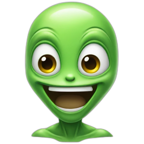 Excited alien emoji