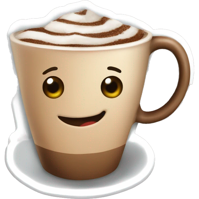 Sticker con un café en la mano  emoji